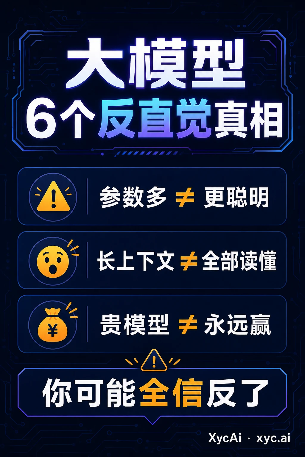 大模型6个反直觉真相，你可能全信反了 - 1
